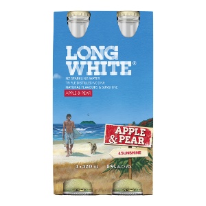 Picture of Long White Vodka Apple & Pear 4pk Bottles 320ml