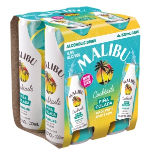 Picture of Malibu Pina Colada 4pk Cans 330ml